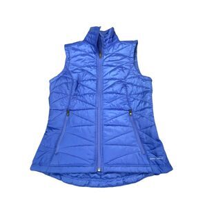 Columbia Puffer Vest Womens XS Blue Omni Heat Thermal Fit Comfort Full Zipper